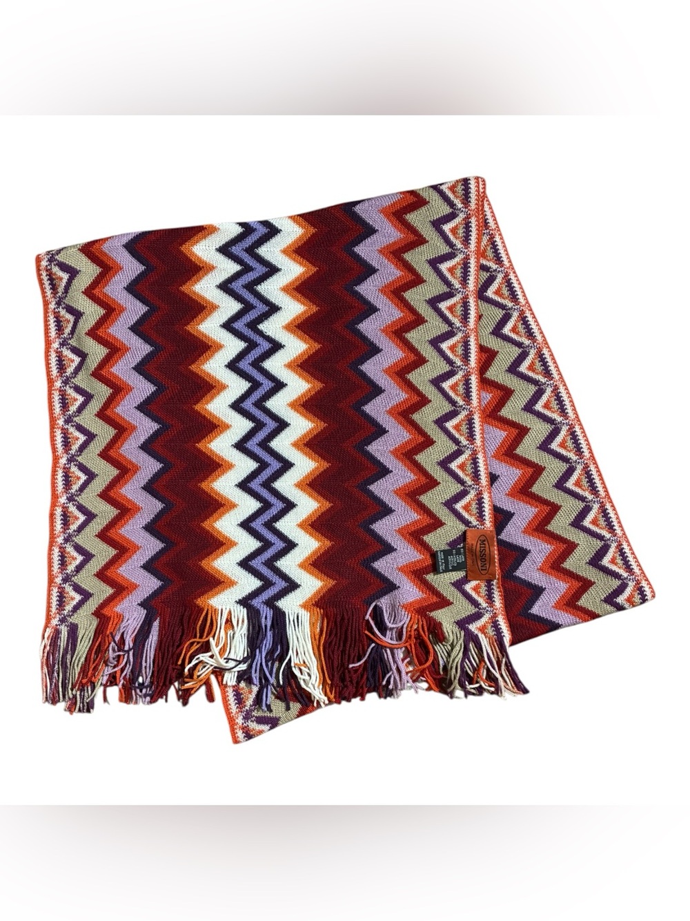 Missoni Zigzag Wool Scarf Multicolor